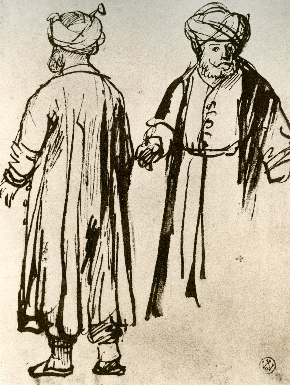 Twee Turken wandelen, 1913 door Rembrandt van Rijn