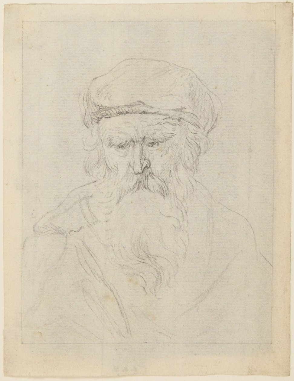 Humeurig oud man door Rembrandt van Rijn
