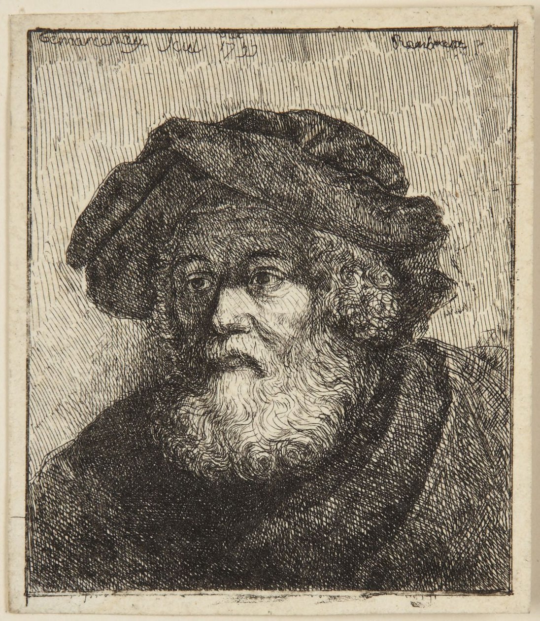 Oude man met muts door Rembrandt van Rijn