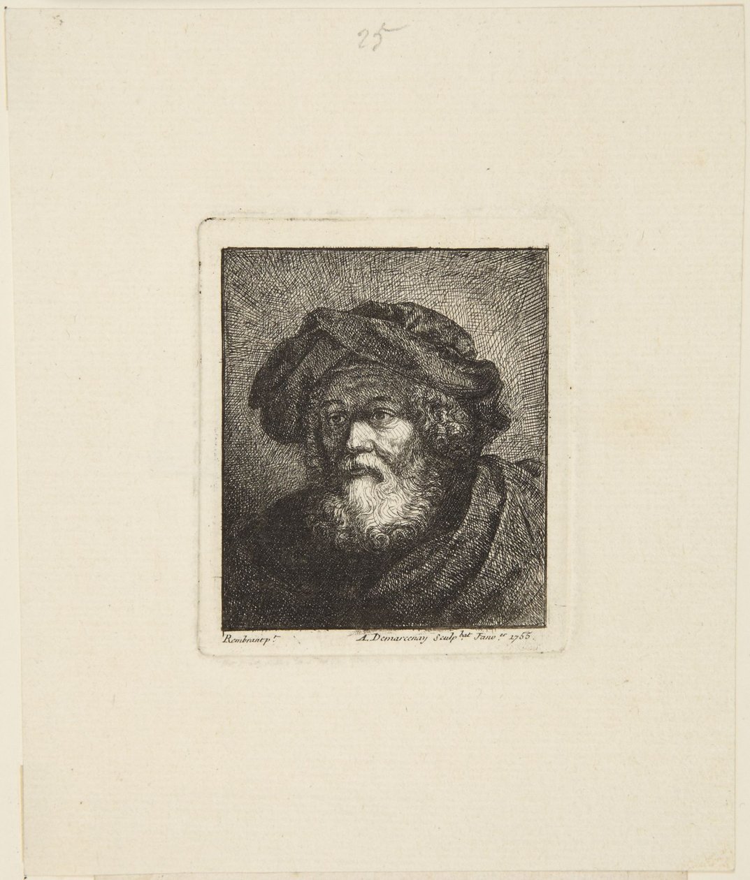 Oude man met muts door Rembrandt van Rijn