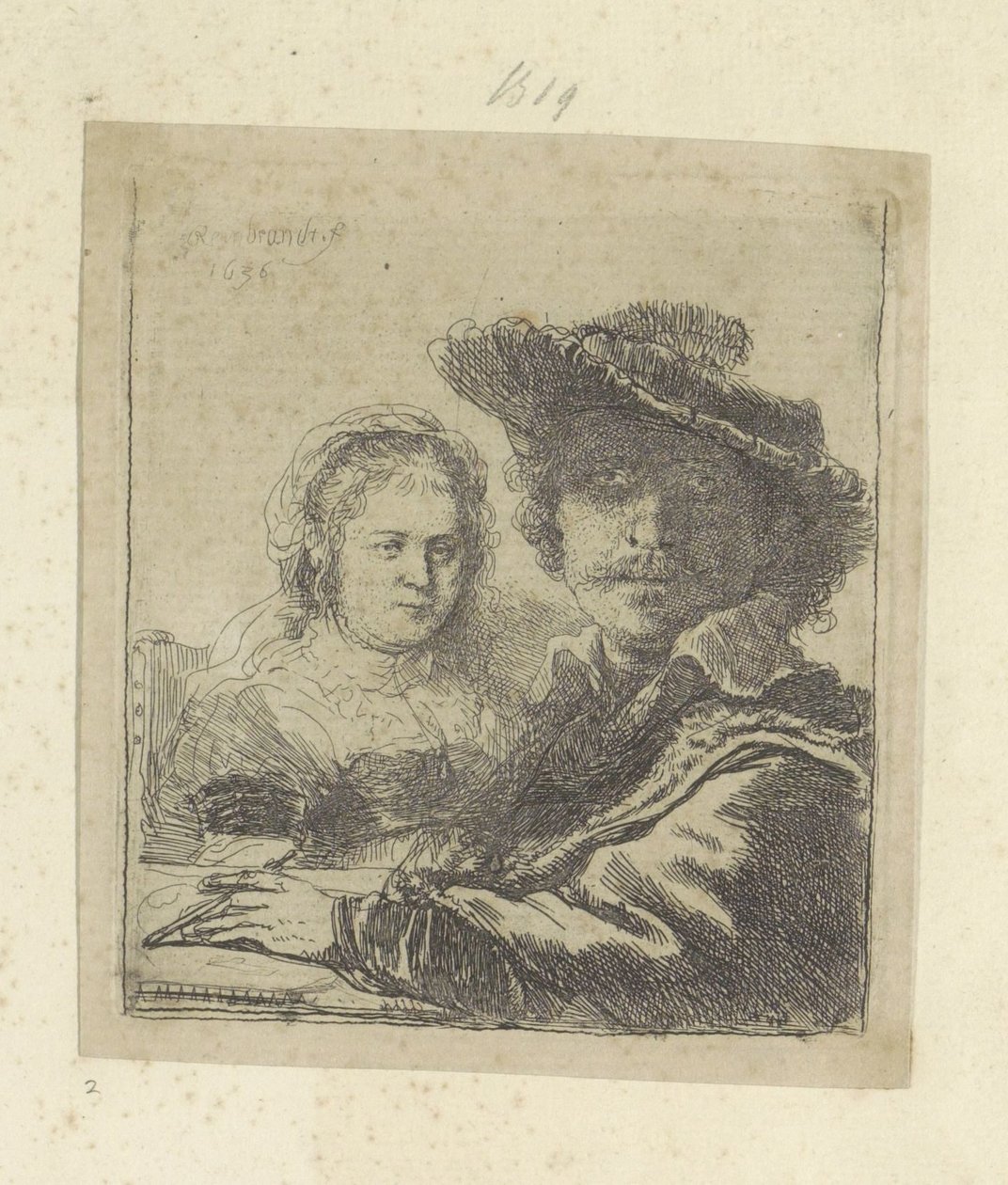 Zelfportret met Saskia door Rembrandt van Rijn