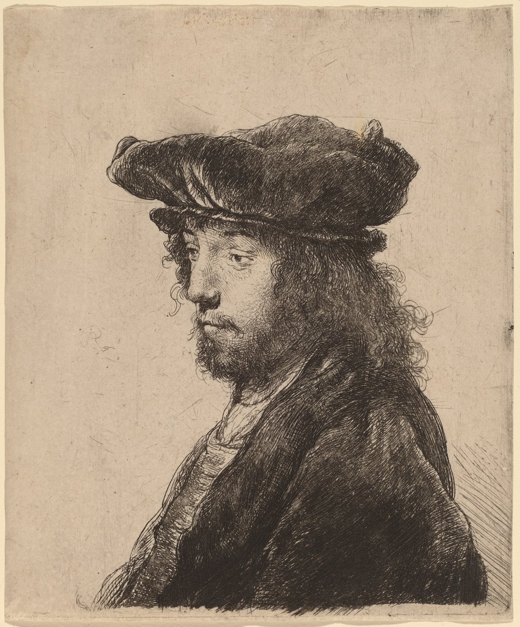 Het vierde oosterse hoofd door Rembrandt van Rijn and Studio of Rembrandt