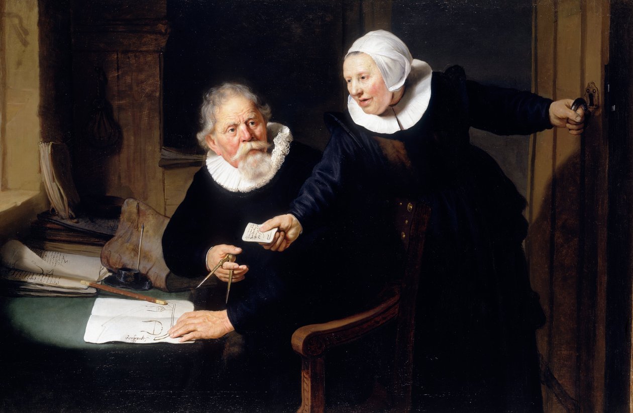 De scheepsbouwer en zijn vrouw door Rembrandt van Rijn