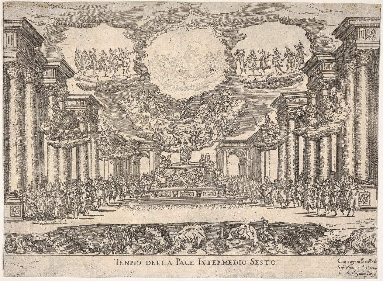 Zesde Intermezzo: Tempel van Vrede Intermedio sesto: tempio della pace, uit de serie S door Remigio Cantagallina
