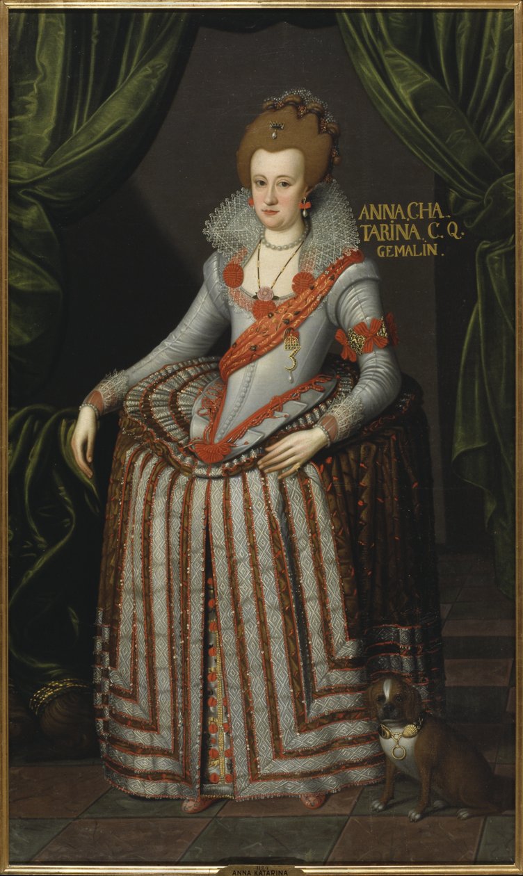 Portret van prinses Anna Catharina van Brandenburg, koningin van Denemarken en Noorwegen door Remmert (c.1575 1649) Petersen