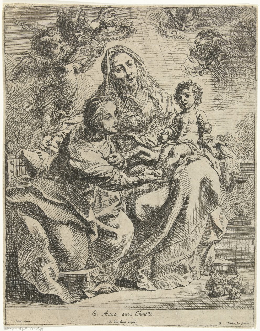 Anna te Drieën S. Anna, auia Christi (title on object) door Remoldus Eynhoudts