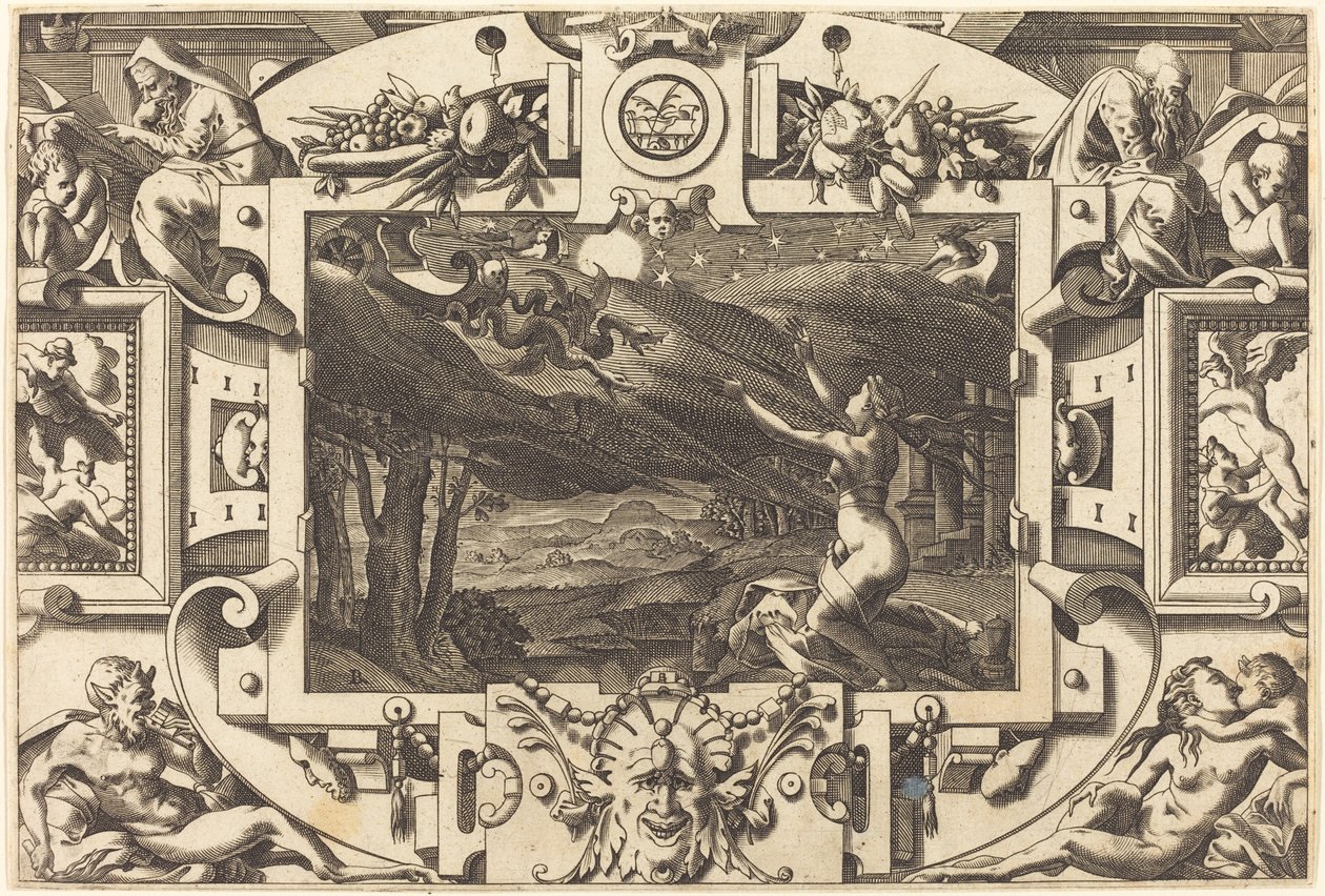 De Bezwering van Medea door René Boyvin after Leonard Thiry