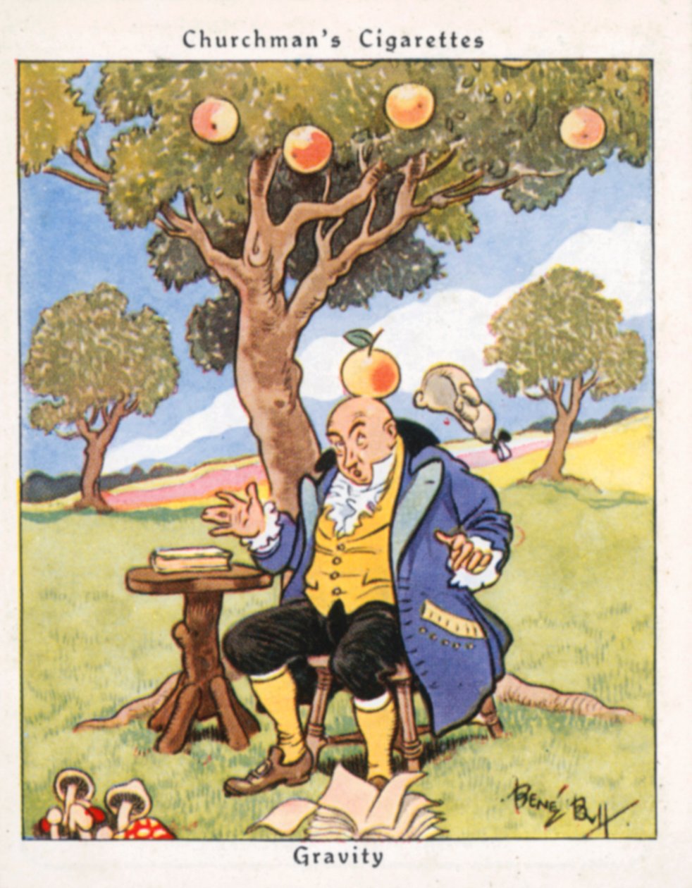 Zwaartekracht (kleurenlitho) door René Bull