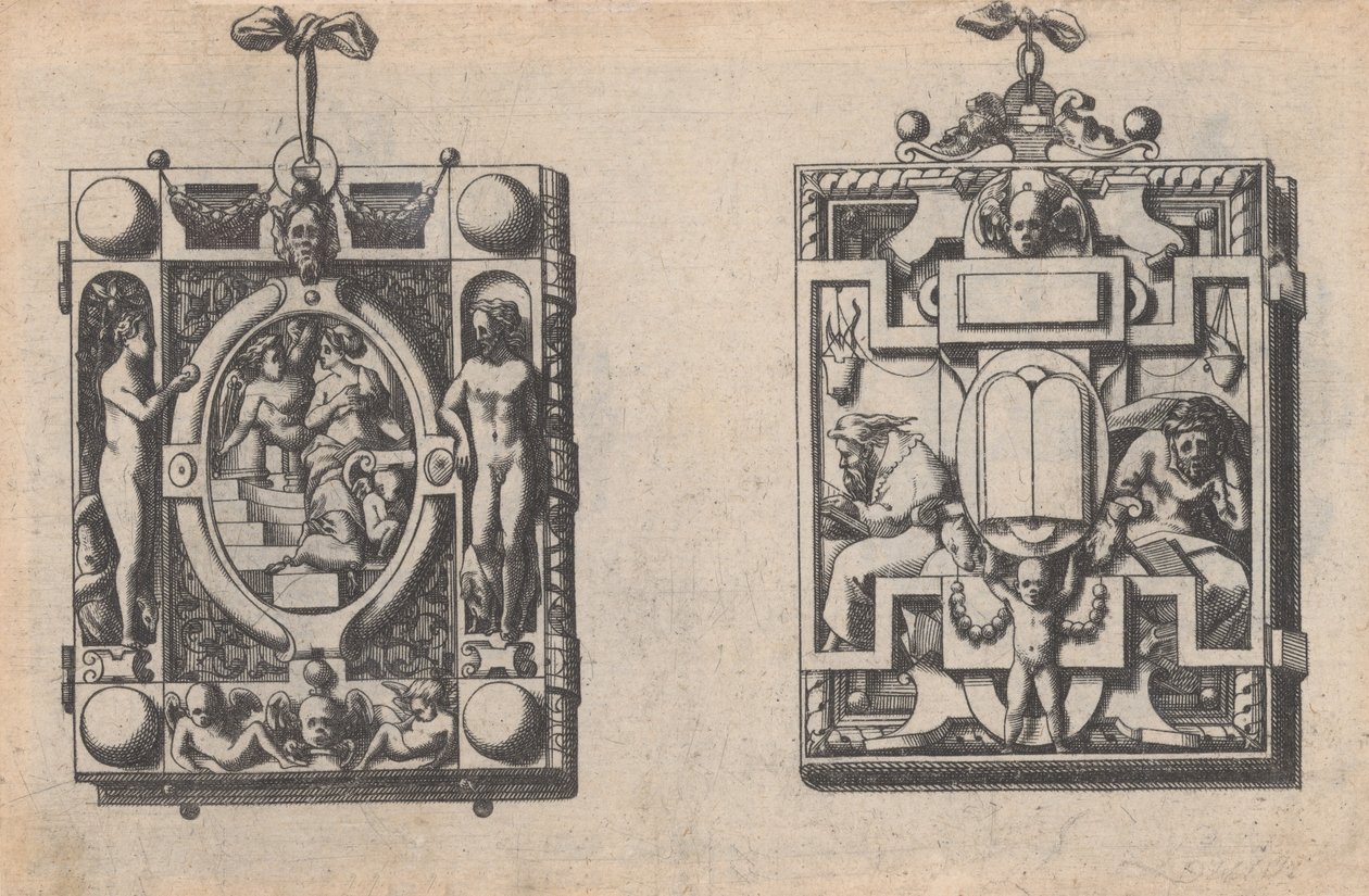 Ontwerpen voor juwelen en sieraden, ca. 1600-1645 door Rene Boyvin