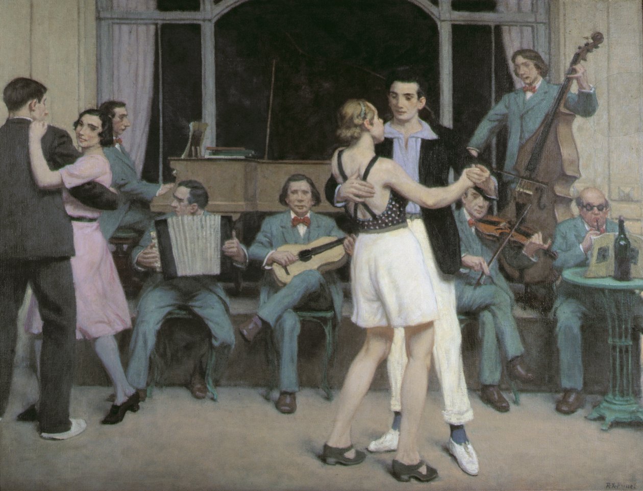 De Casino Bar in Cabourg, ca. 1930 door René François Xavier Prinet