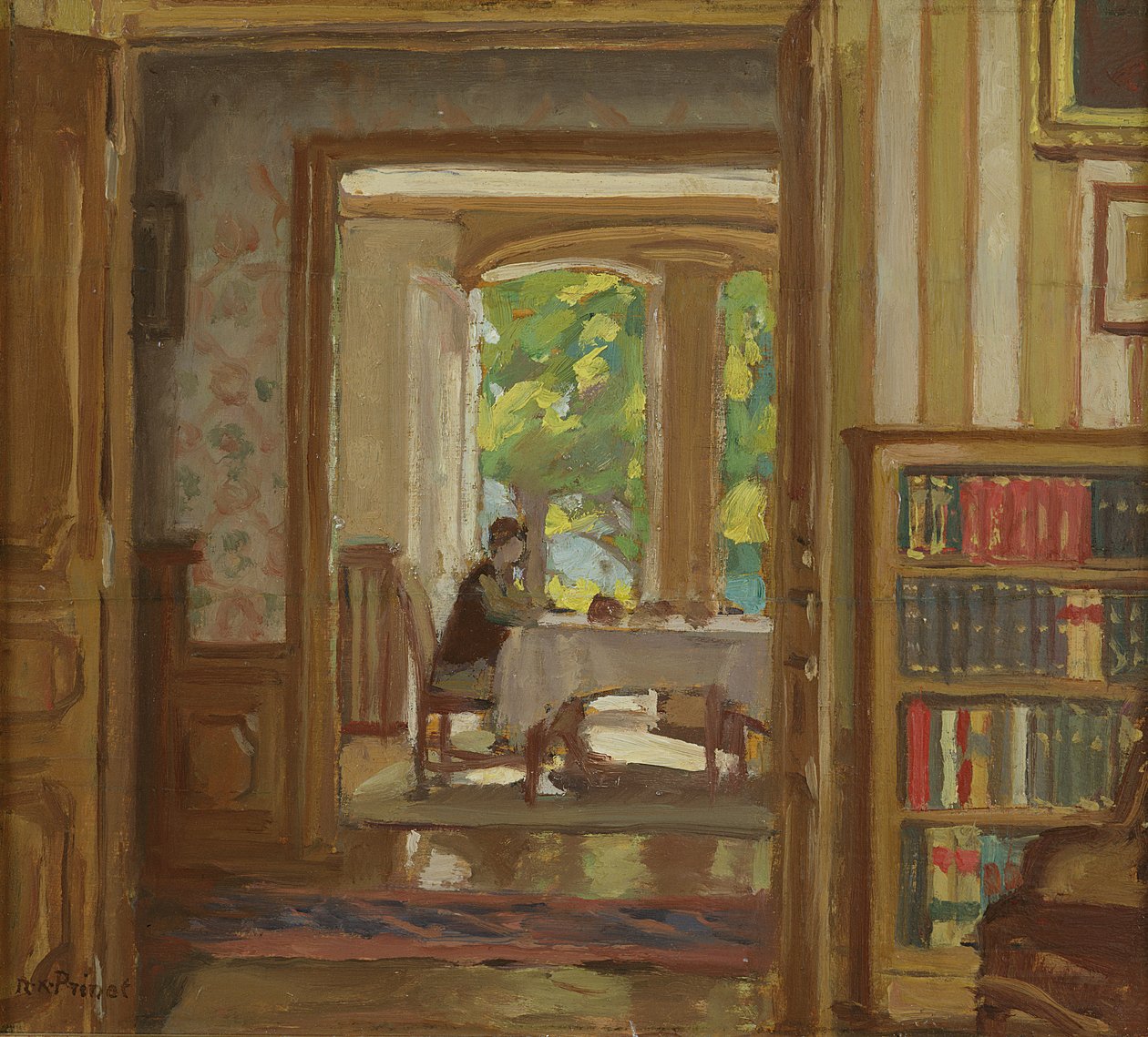 De Eetkamer in Clos Saint-Jean, Bourbonne-les-Bains door René François Xavier Prinet