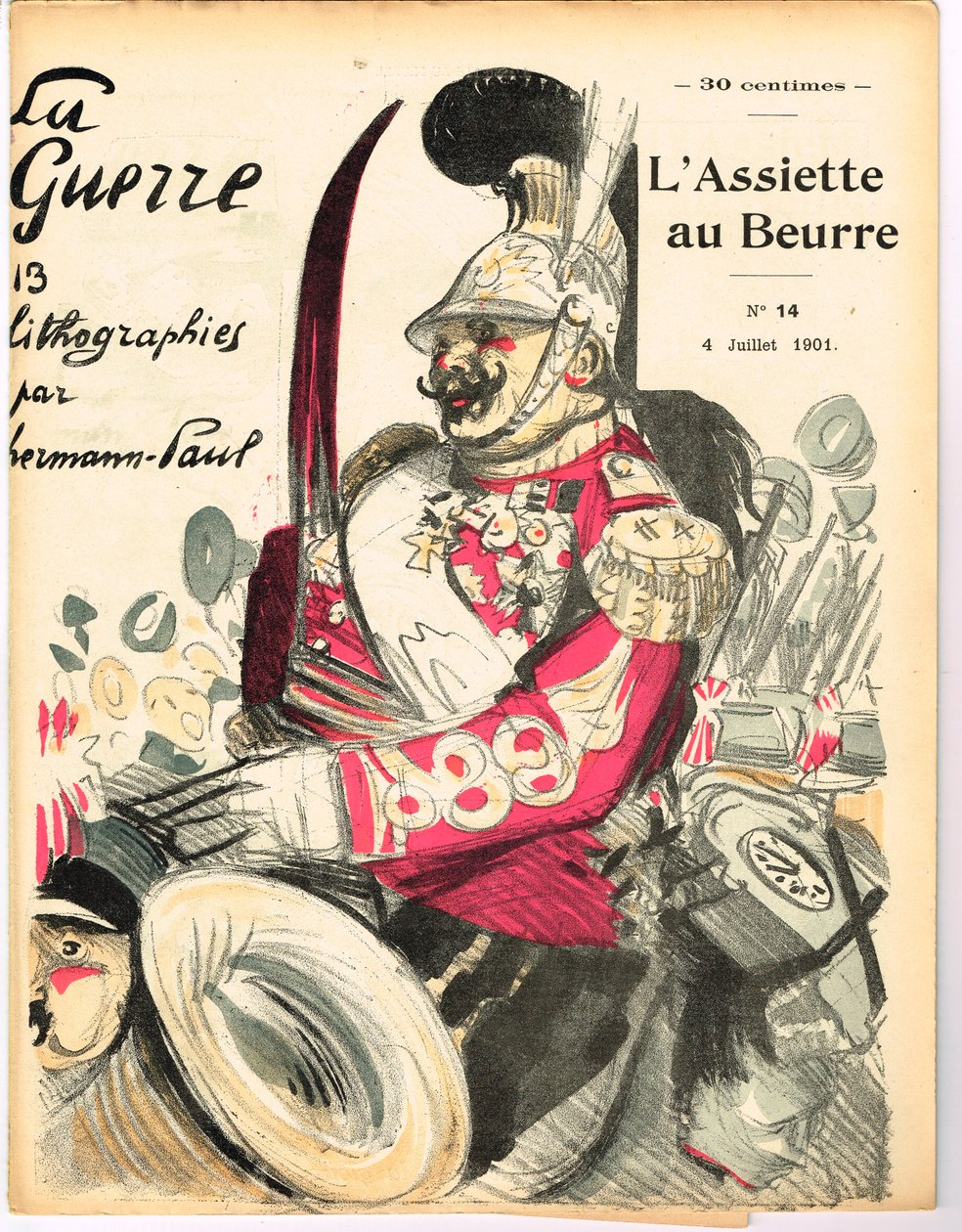 Omslag van The Butter Plate, Satirisch in Kleuren door Rene George Hermann Paul