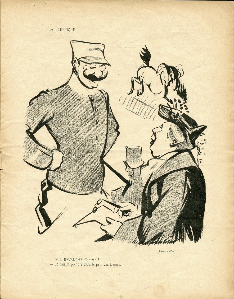 Illustratie van Hermann-Paul (1864-1940) in De Wilde Eend door Rene George Hermann Paul