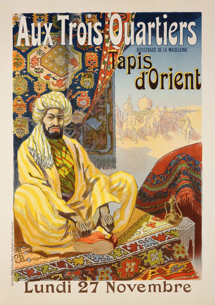 Reproductie van een poster die 