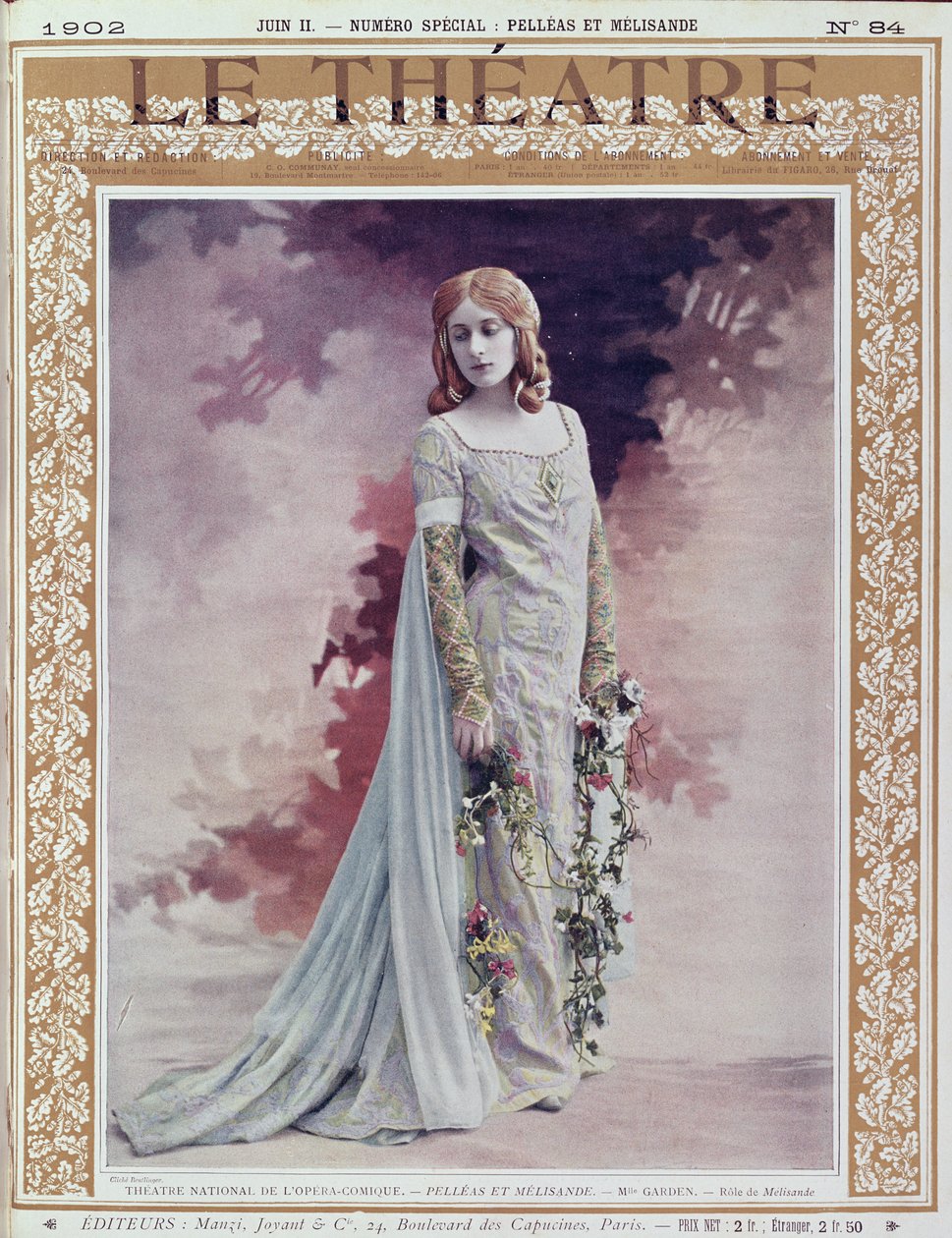 Mary Garden als Melisande, voorpagina van 