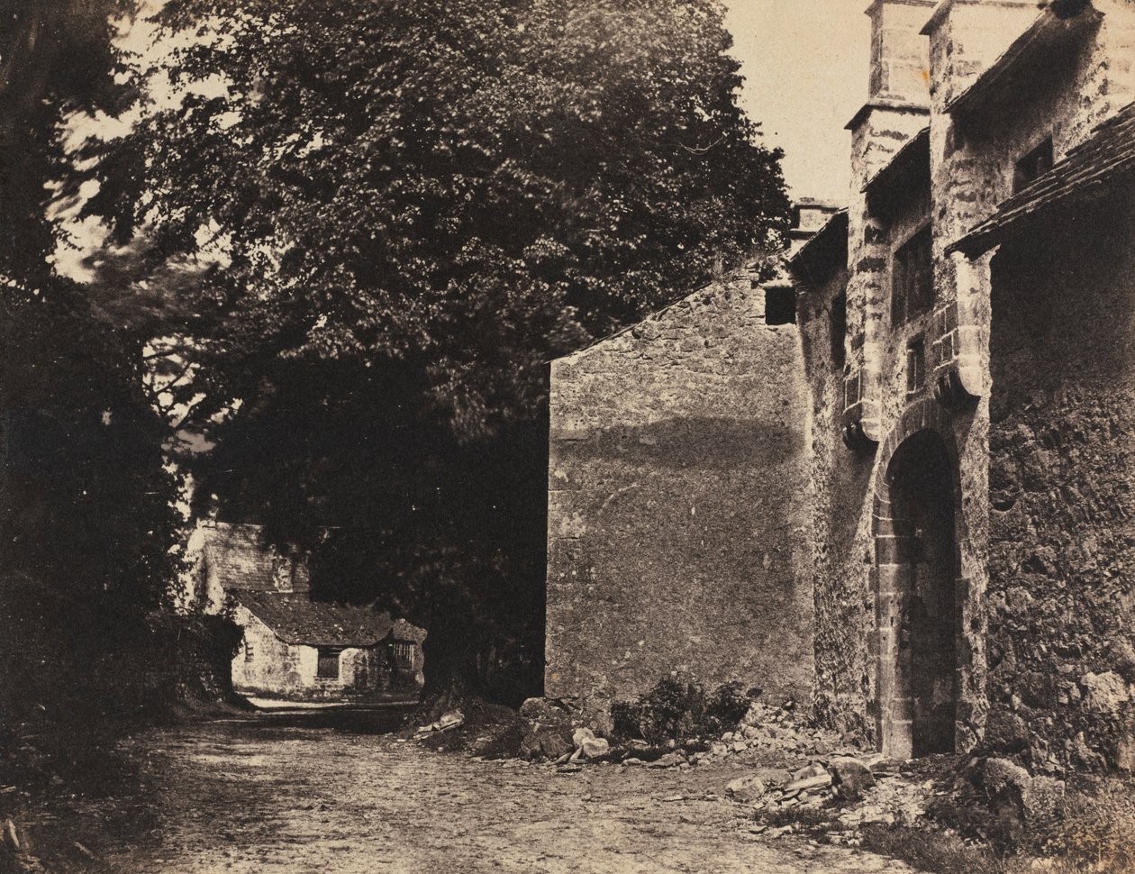 Poort naar Borwick Hall, Lancashire, 1855 door Rev. John Richardson Major