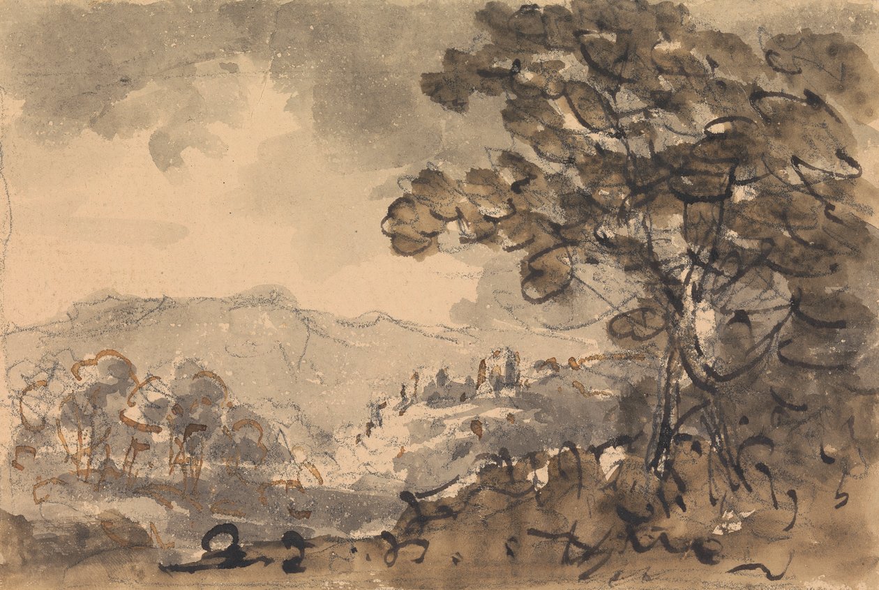Landschap met Kasteel in de Verte door Rev. William Gilpin
