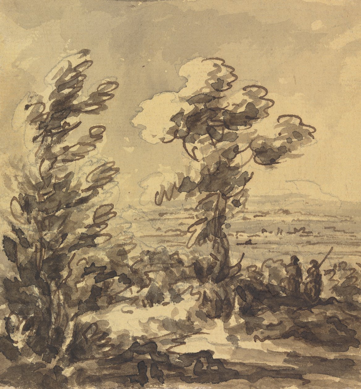 Landschap met Bomen op de Voorgrond door Rev. William Gilpin
