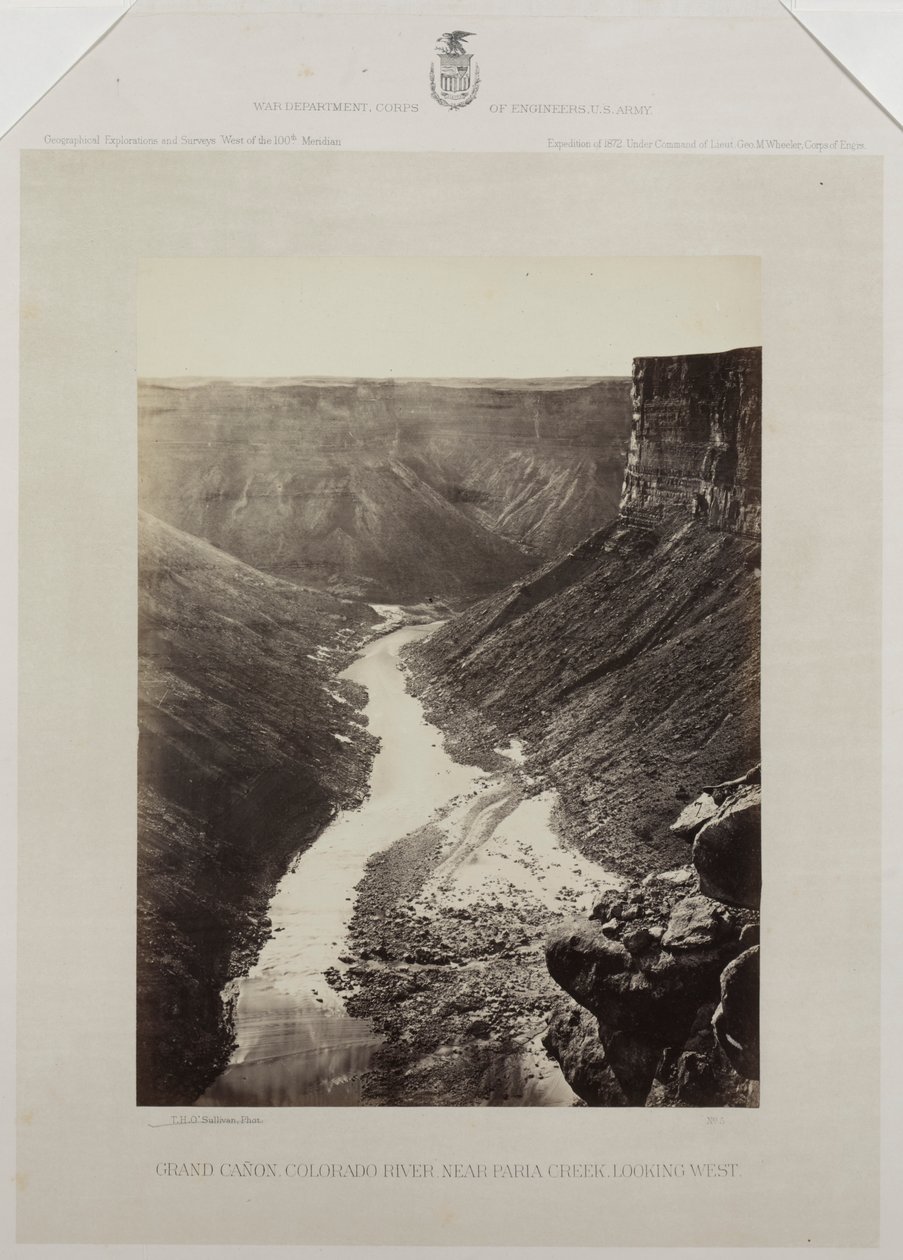 Grand Canyon, Colorado River, Monding van Kanab Wash, Kijkend naar het Westen door Reverend George Wilson Bridges