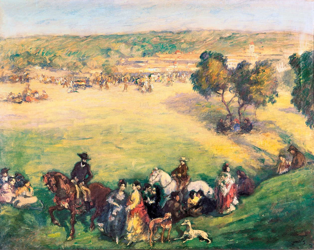 De weide. Schilderij door Ricard Canals i Llambi (1876-1931) door Ricardo Canals y Llambi