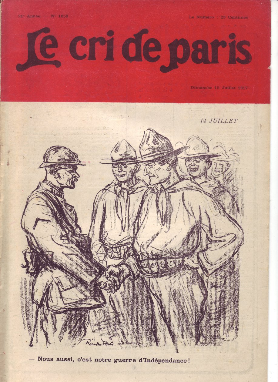 Illustratie van Ricardo Flores (1878-1918) voor de omslag van Le Cri de Paris door Ricardo Flores