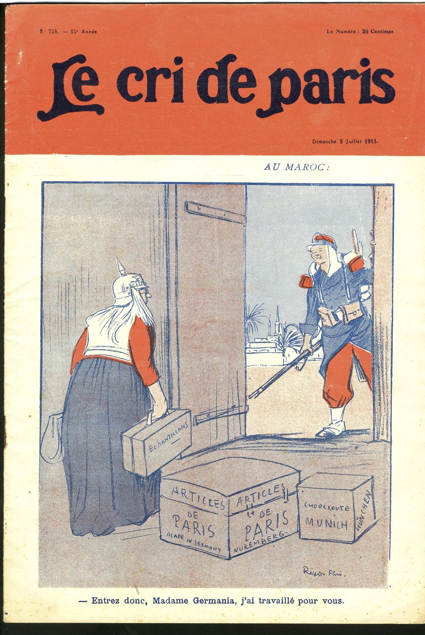 Illustratie van Ricardo Flores (1878-1918) voor de Omslag van Le Cri de Paris, 09/07/11 - 