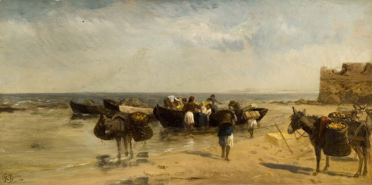 Fruitboten op de Middellandse Zee door Richard Beavis
