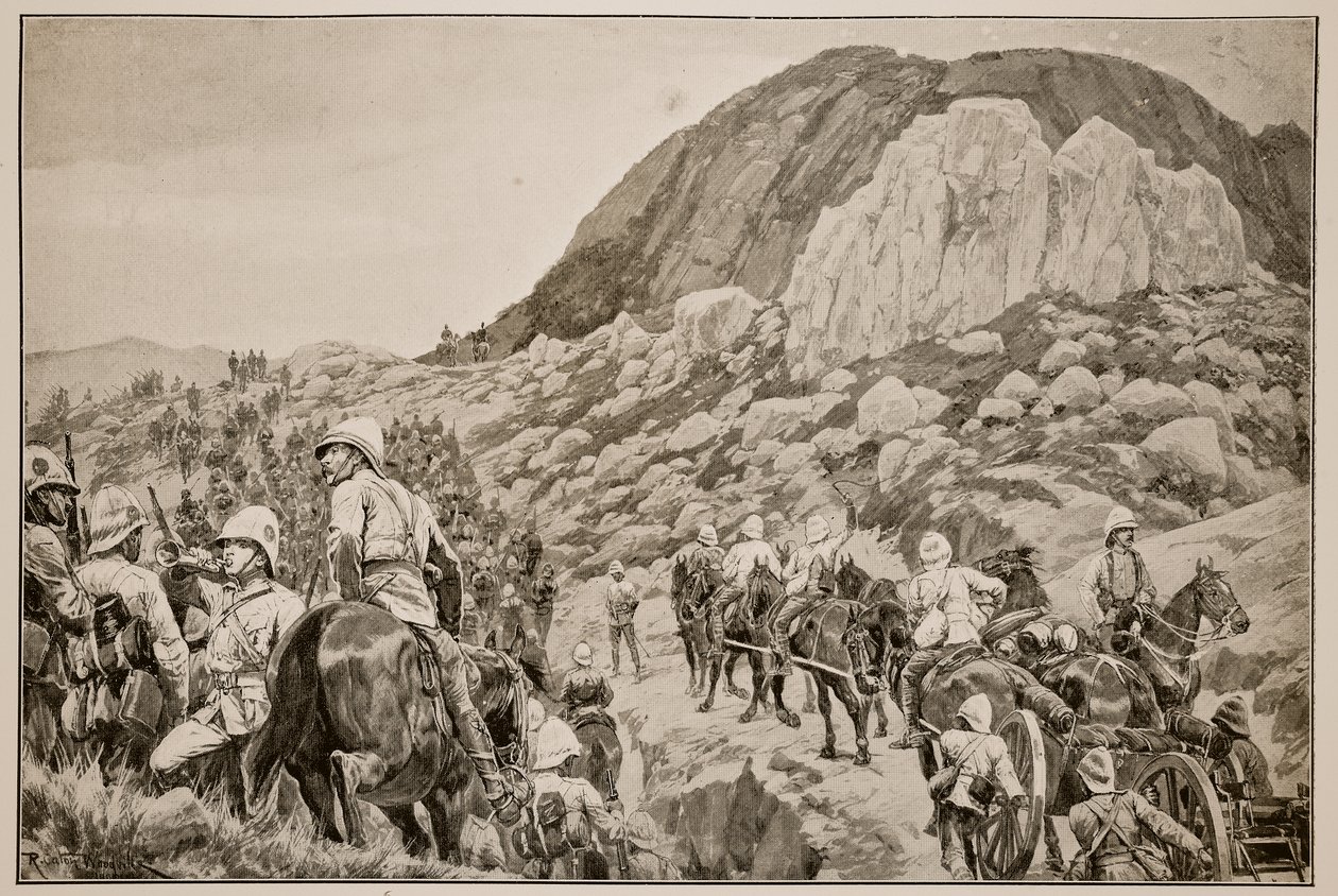 Uitgaan naar de aanval op Spion Kop op 24 januari door Richard Caton Woodville junior