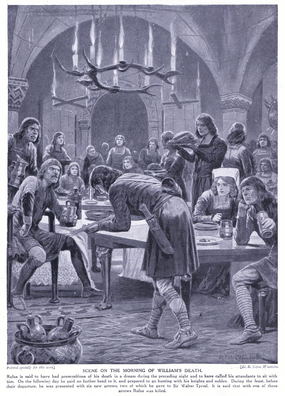 Scène op de ochtend van de dood van Willem I, jaren 1920 door Richard Caton Woodville junior