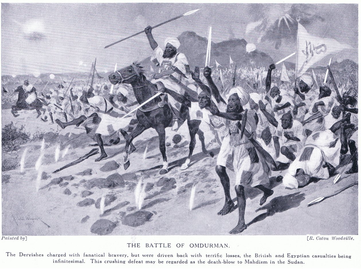 De Slag bij Omdurman 1898 AD door Richard Caton Woodville junior