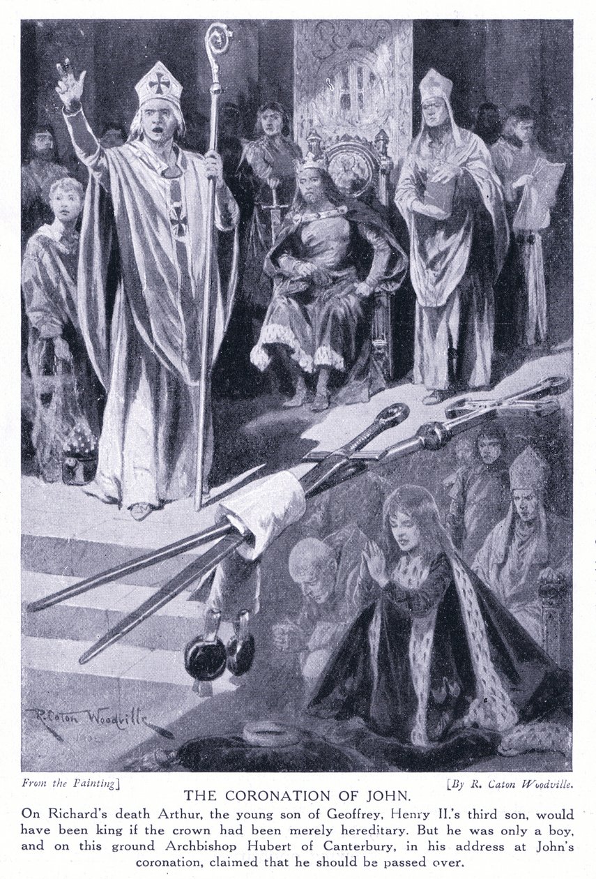 De kroning van Johannes, jaren 1920 door Richard Caton Woodville junior