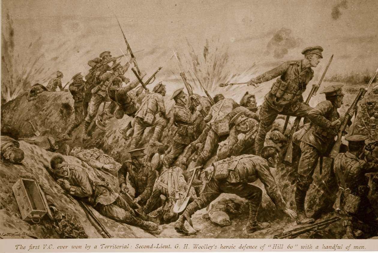 De eerste V.C. gewonnen door een Territorial: Tweede Luitenant G.H. Woolley
