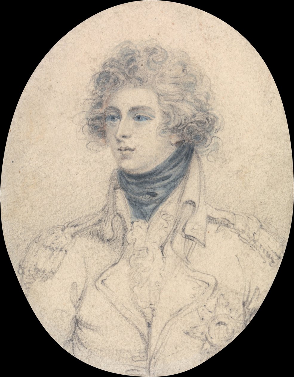 Studie voor een miniatuurportret van een lid van de koninklijke familie door Richard Cosway