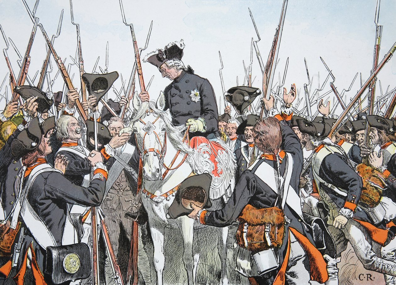 Koning Friederich en het Regiment Bernburg door Richard Knoetel