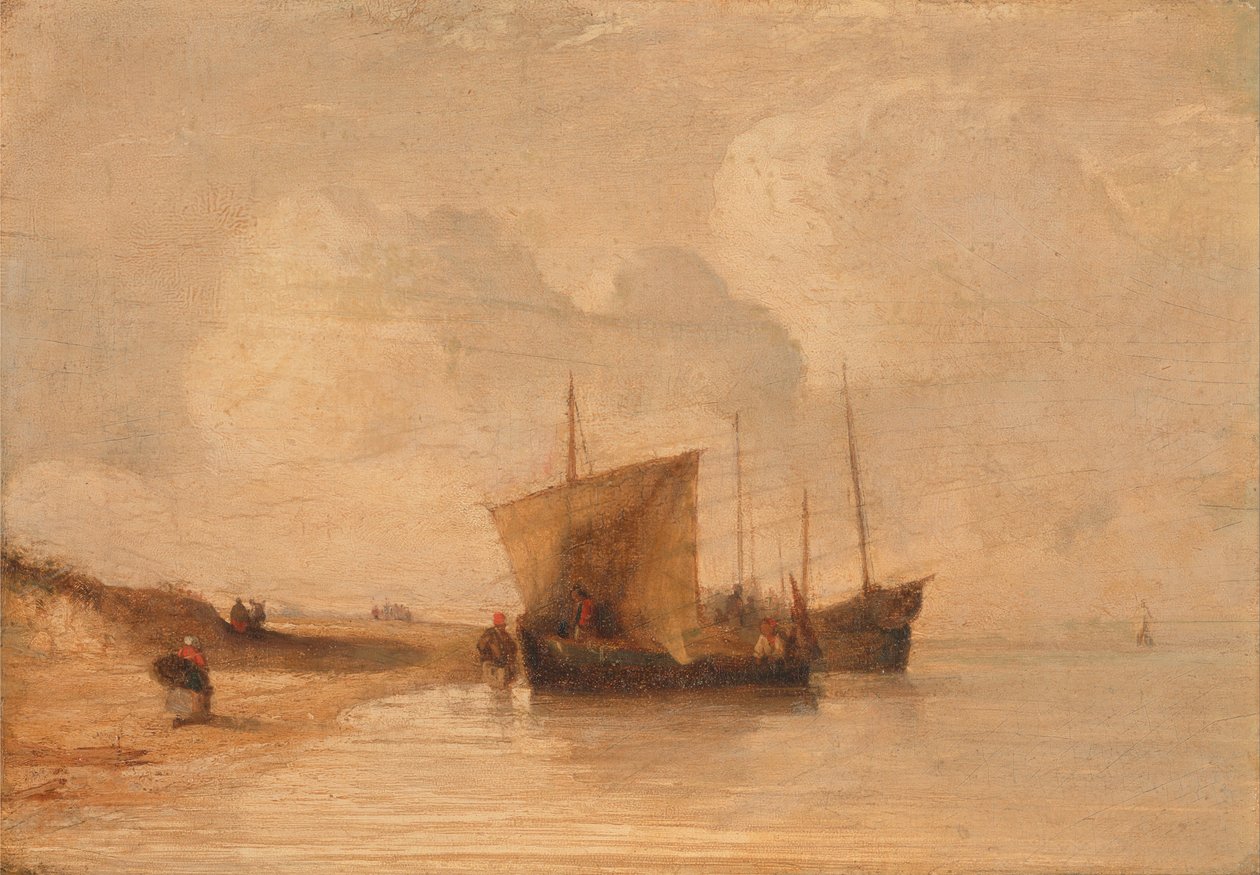 Normandische Kust door Richard Parkes Bonington