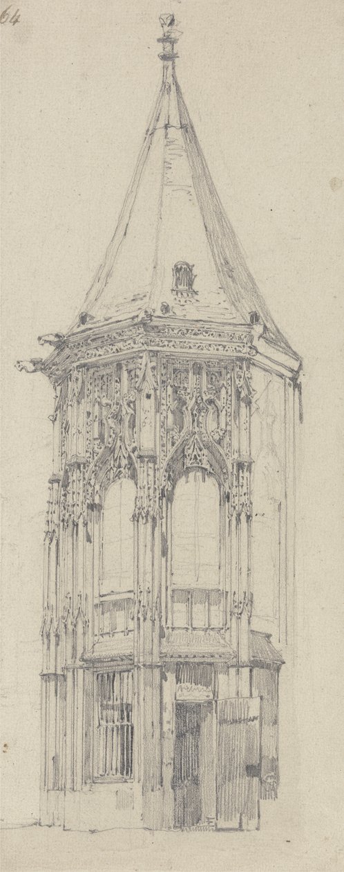 Palais de Justice, Rouen door Richard Parkes Bonington