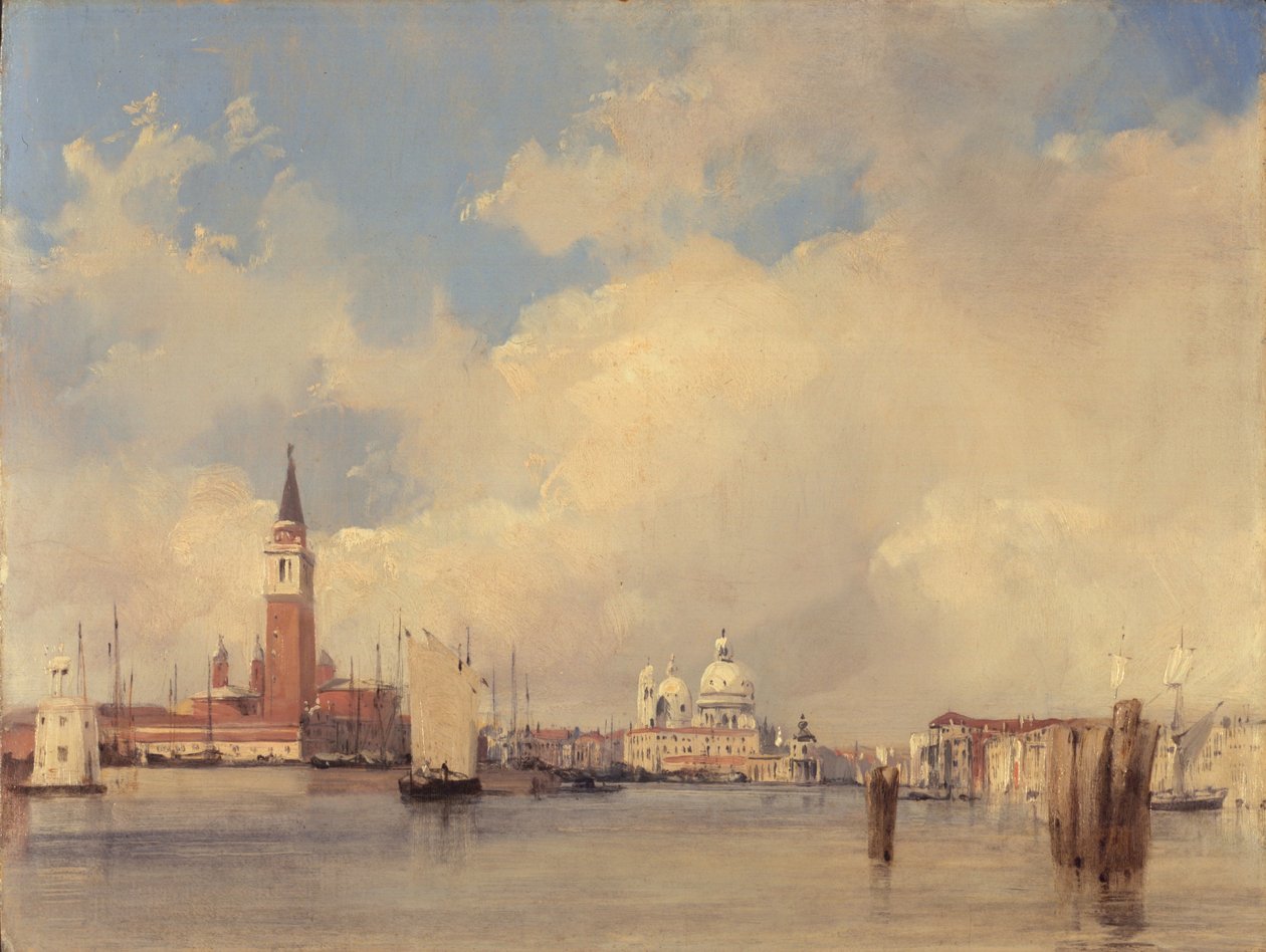 Zicht op Venetië, met San Giorgio Maggiore, 1826 door Richard Parkes Bonington