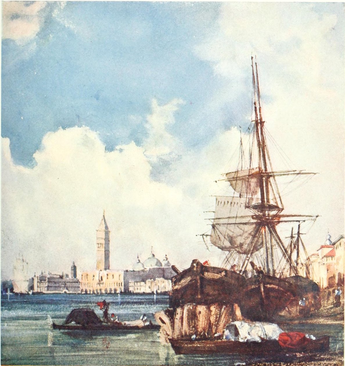 Uitzicht op Venetië door Richard Parkes Bonington