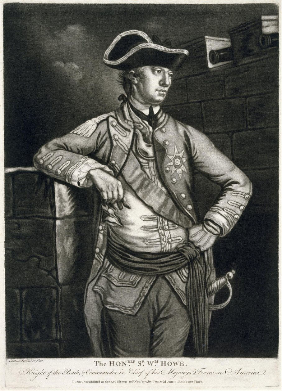 De Eerwaarde Sr. Wm. Howe, Ridder van het Bad, en Opperbevelhebber van de troepen van Zijne Majesteit in Amerika door Richard Purcell