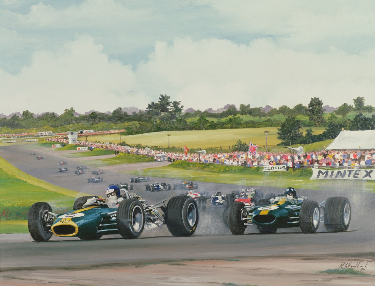 De eerste ronde - 1967, Britse Grand Prix op Silverstone, 1986 door Richard Wheatland