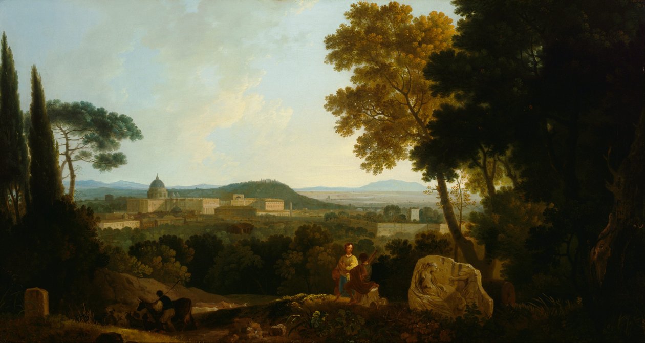 Sint-Pieter en het Vaticaan vanaf de Janiculum, Rome door Richard Wilson