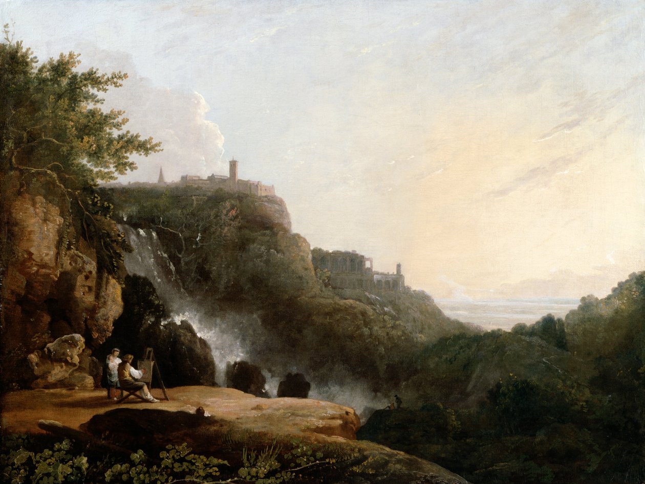 Uitzicht op Tivoli - de Cascatelle en de villa van Maecenas door Richard Wilson