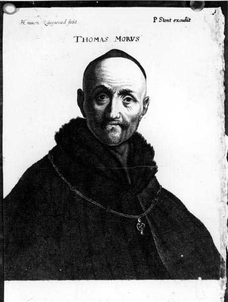 Portret van Thomas More (1478-1535) gegraveerd door Peter Stent (fl.1642-65) door Richard Gaywood
