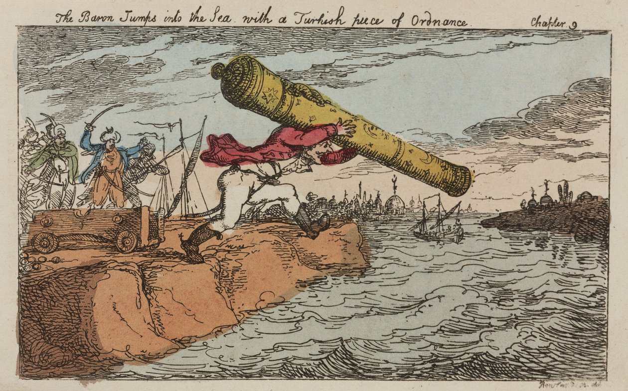 Baron Munchausen steelt een Turkse kanon door John Pardon
