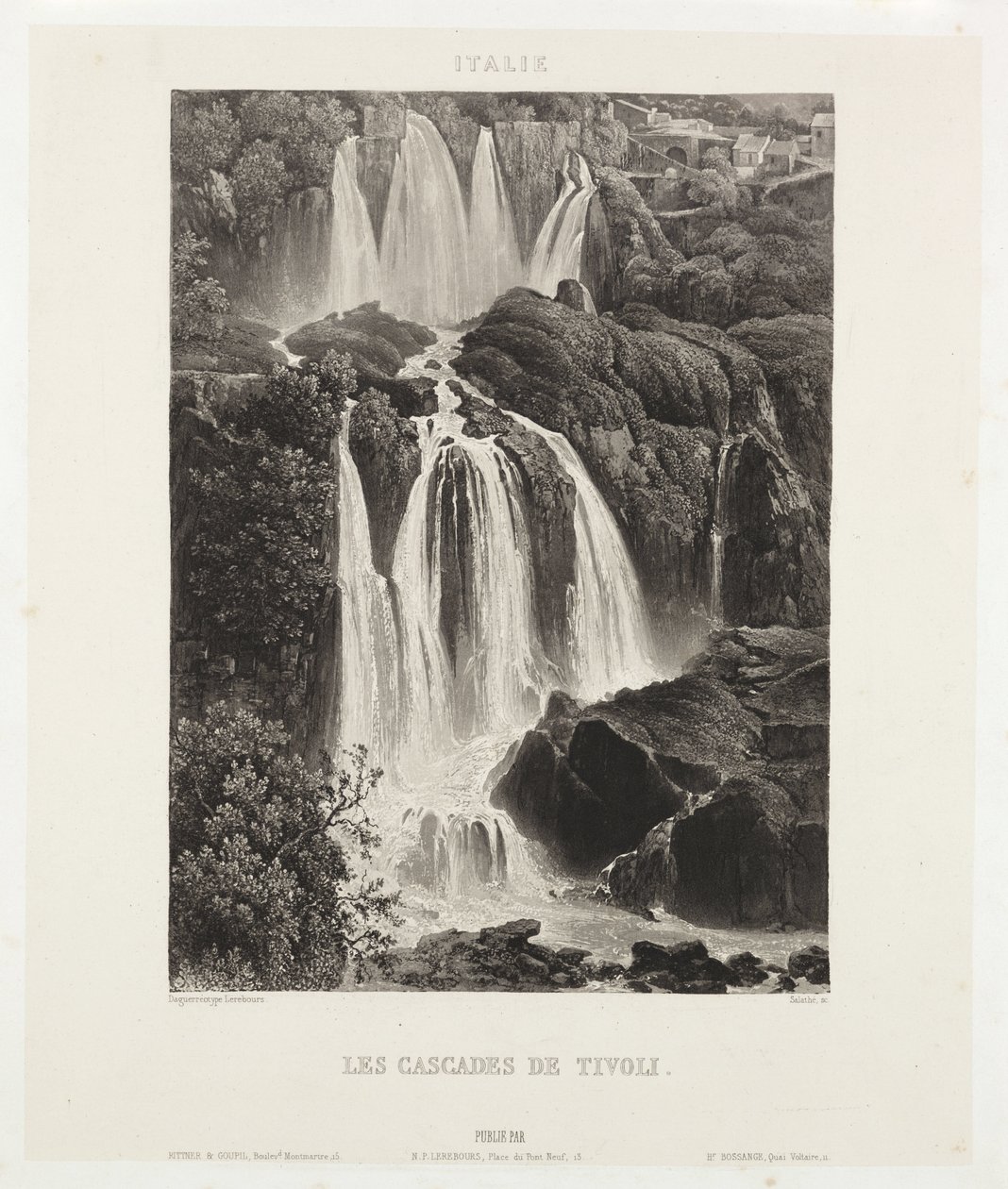 Les Cascades de Tivoli, ca. 1841 door John Pardon