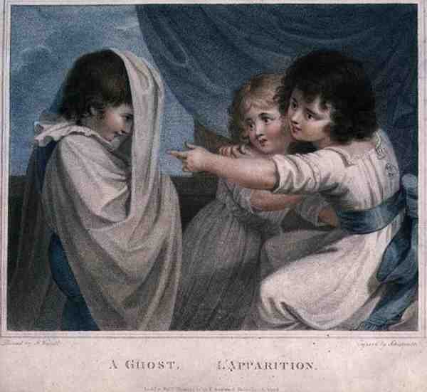 Een geest, gegraveerd door Luigi Schiavonetti (1765-1810), pub. door T. Simpson door Richard (after) Westall