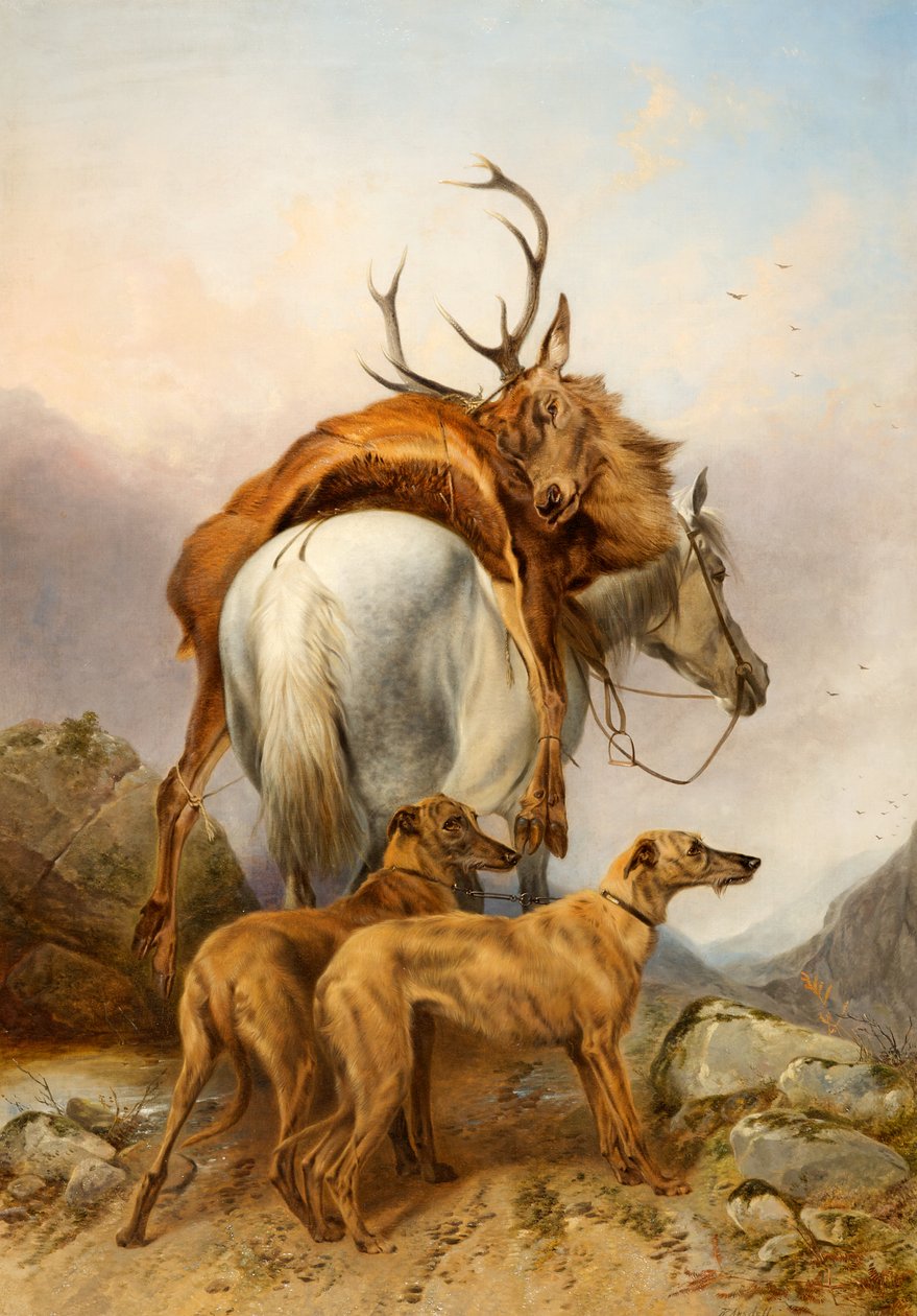 Een Pony Die Een Dode Hert Draagt door Richard Ansdell
