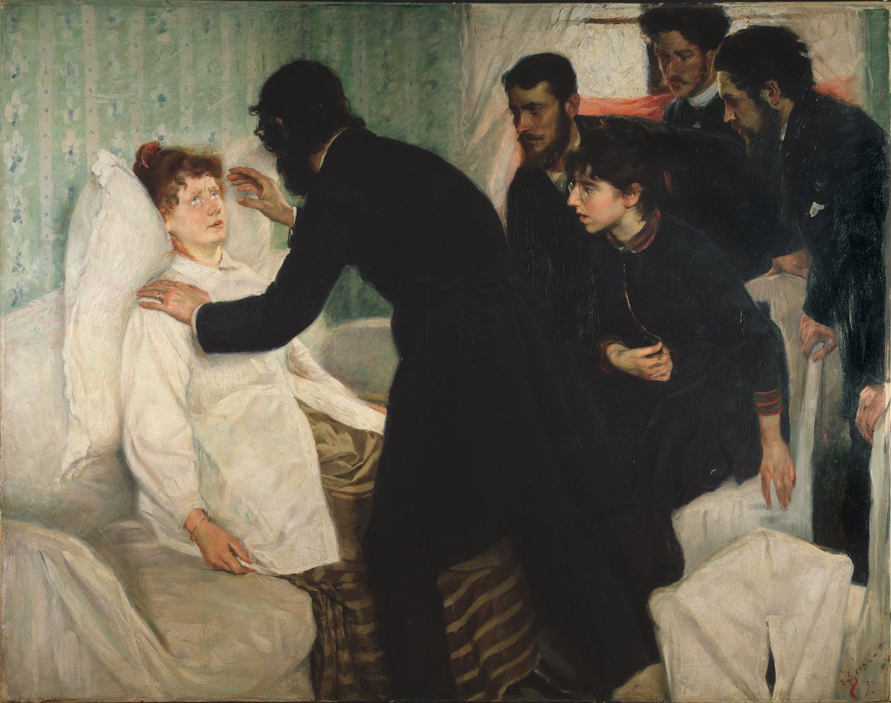 Hypnotische seance, 1887 door Richard Bergh