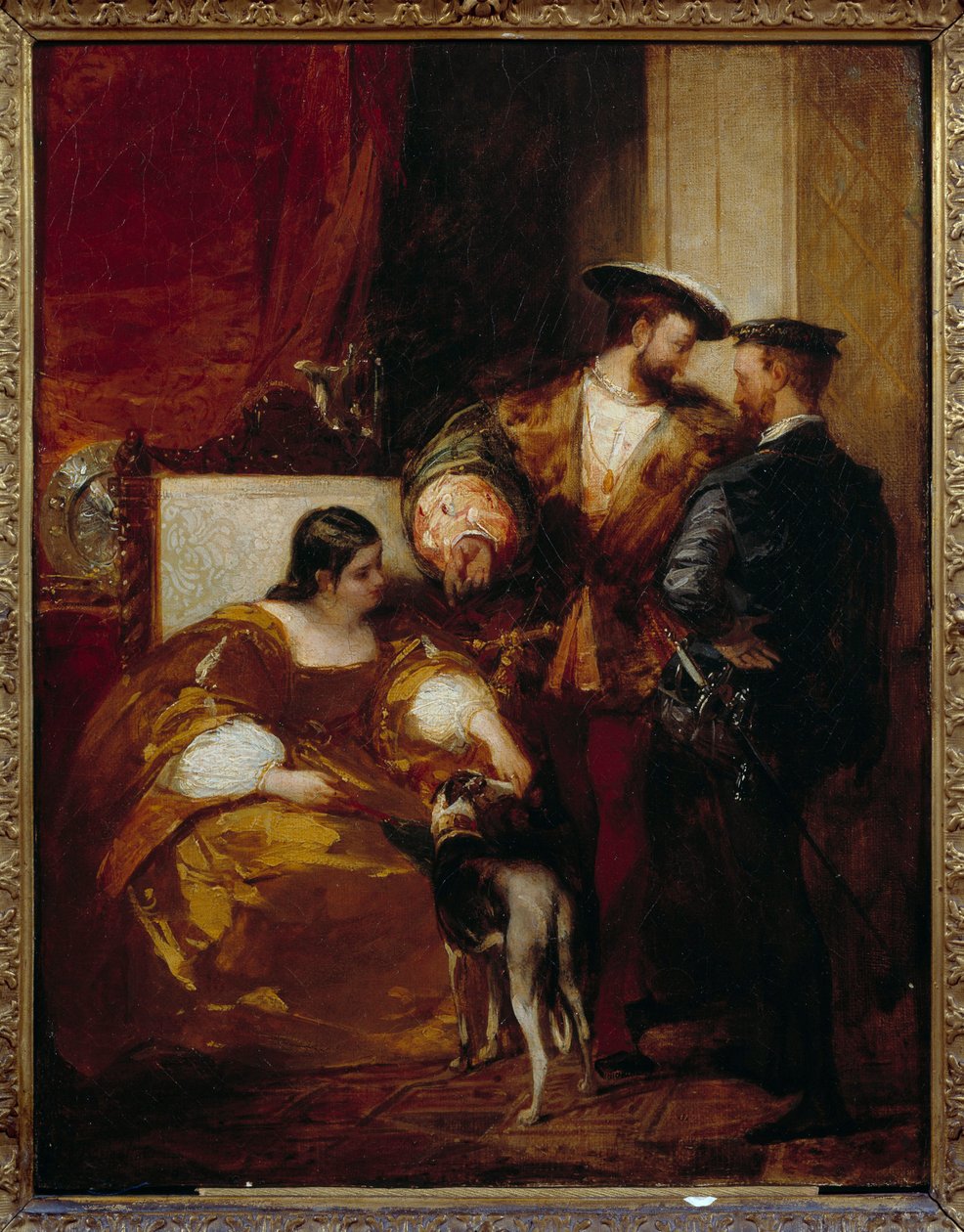 Francois I en de Hertogin van Etampes door Richard Bonington