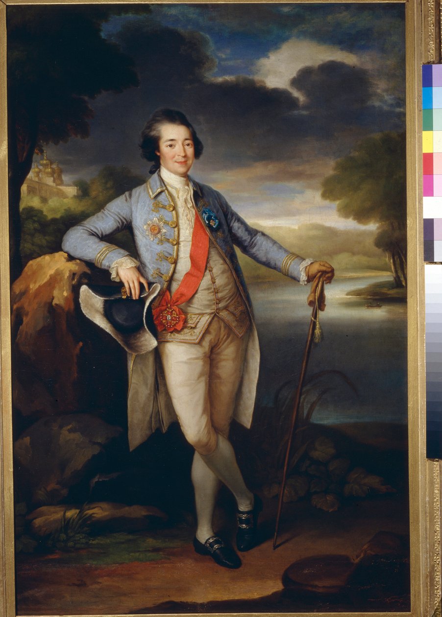 Portret van prins Alexander Borisovitsj Koerakin (ca. 1780) door Richard Brompton